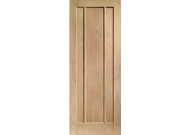 762x1981x44mm (30") Worcester Oak 3 Panel Fire Door