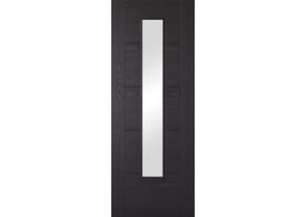 838x1981x35mm (33") Vancouver Black Glazed Laminate Door