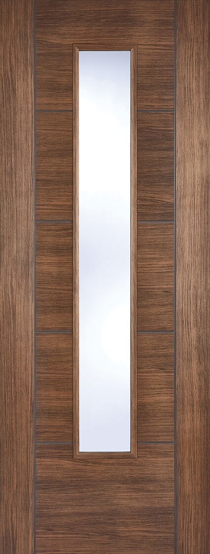 Walnut Vancouver Glazed Laminate Internal Doors