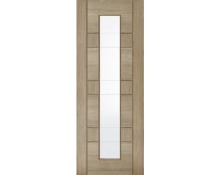 Edmonton Light Grey - Clear Glazed Prefinished Internal Doors