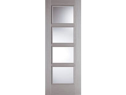 Vancouver Light Grey 4 Light - Clear Glass Prefinished Internal Doors Image