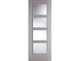 Vancouver Light Grey 4 Light - Clear Glass Prefinished Internal Doors