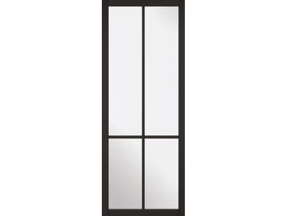 Liberty Black - Clear Glass Internal Doors Image