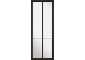 686x1981x35mm (27") Liberty Black - Clear Glass Door