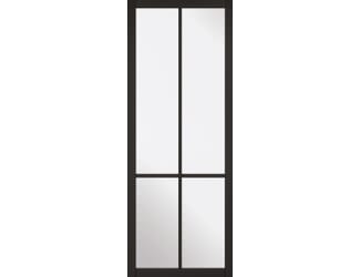 Liberty Black - Clear Glass Internal Doors