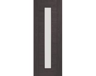 Palermo Umber Grey Laminate - Clear Glass Internal Doors