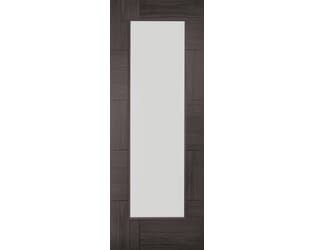 Ravenna Umber Grey Laminate - Clear Glass Internal Doors