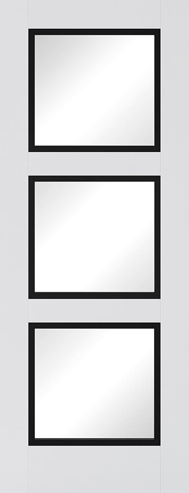 Luxemburg White and Black - Glazed Prefinished Internal Doors