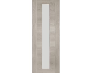 Forli White Grey Laminate - Clear Internal Doors