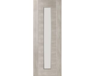 Palermo White Grey Laminate - Clear Glass Internal Doors