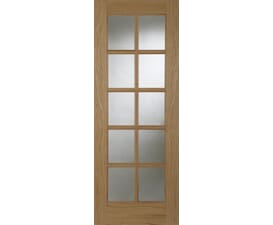 762x1981x35mm (30") Oak 10 Light Door