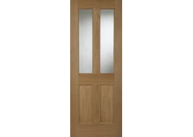 762x1981x35mm (30") Oak Bristol 2 Light 2 Panel Door