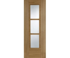 686x1981x44mm (27") Oak Capri 3L Glazed Fire Door