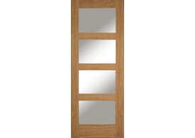 762x1981x35mm (30") Oak Contemporary 4 Light - PM MENDES Door