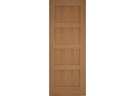 762x1981x35mm (30") Oak Contemporary 4 Panel - PM MENDES Door
