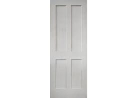 762x1981x44mm White Primed Oak Essex 4 Panel Fire Doors