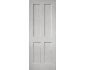 White Primed Oak Essex 4 Panel Fire Door