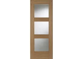 762x1981x35mm (30") Oak Madrid 3 Light - Prefinished Door