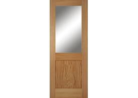 762x1981x35mm (30") Oak Marlborough 1 Panel 1 Light Door