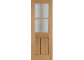 762x1981x35mm (30") Oak Mexicano 4 Light Door