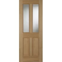 Oak Oxford 2 Light - Unglazed Fire Door - Rm2s Image