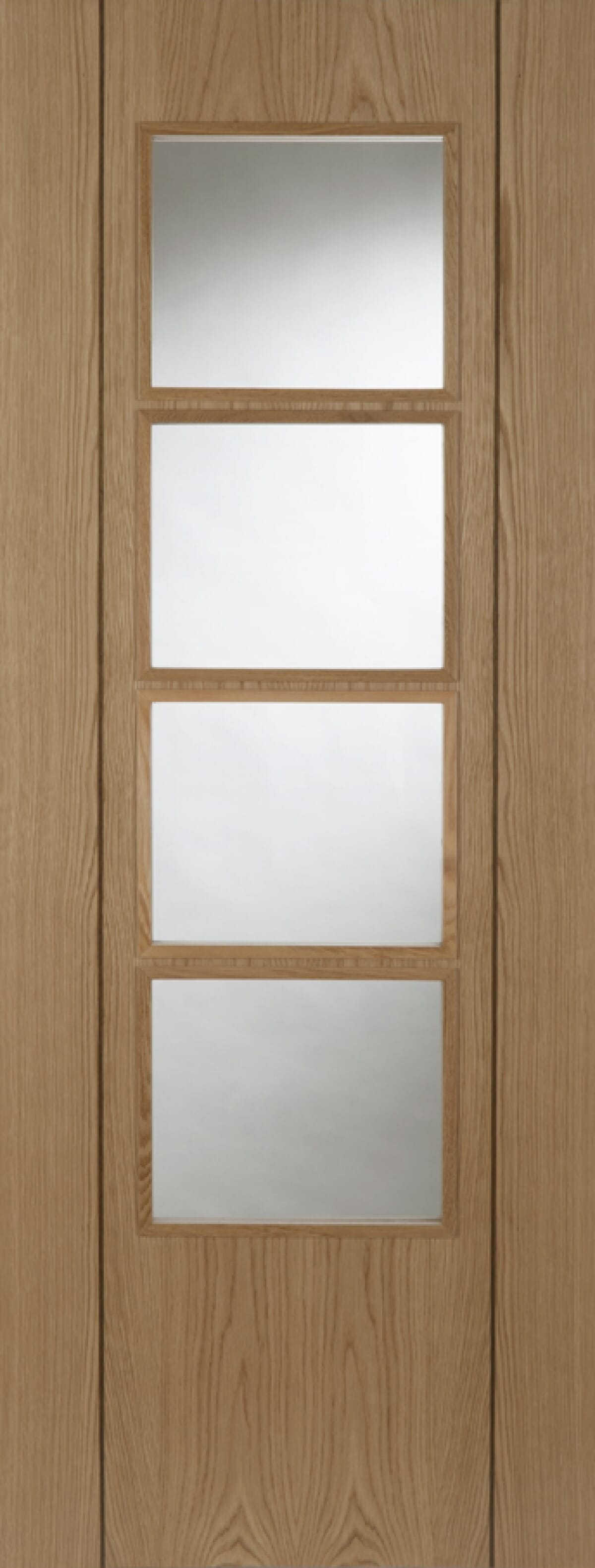 Oak Vision 4L Clear Glazed Fire Door