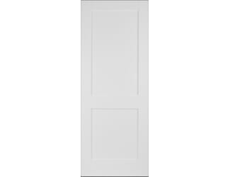 White Shaker 2 Panel Fire Door