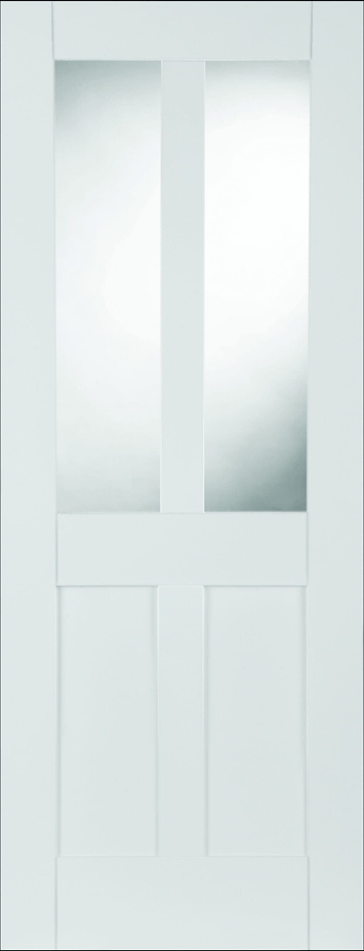 White Shaker 2 Panel 2 Light