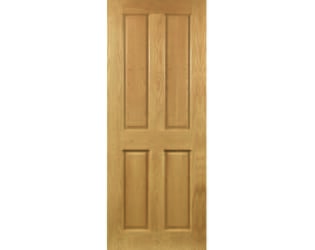 Bury 4 Panel Oak - Prefinished Fire Door