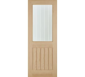Belize Oak 1L - Silkscreen Glass Internal Doors