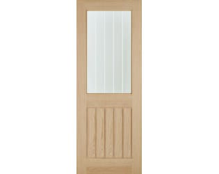 Belize Oak 1L - Silkscreen Glass Internal Doors