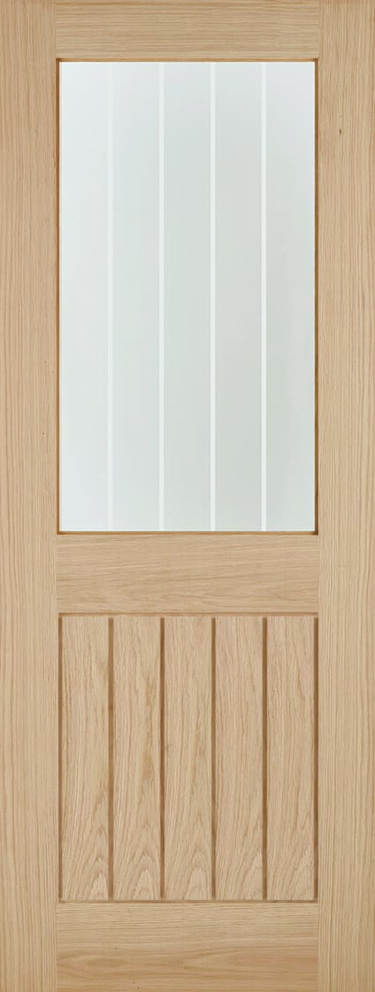 1981 x 838 x 35mm (33") Belize Oak 1L - Silkscreen Glass  Internal Door