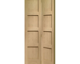 Shaker 4 Panel Oak Bi-Fold Internal Doors