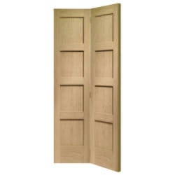 Oak Shaker 4 Panel Bi-Fold