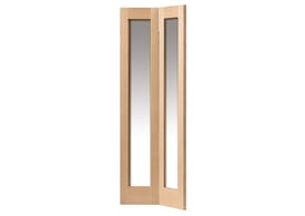 1981mm x 762mm x 35mm (30") Oak Fuji Bi-Fold Glazed Door