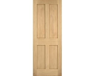 London Oak 4 Panel Fire Door