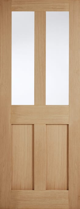 London Oak Clear Glass Internal Door Set