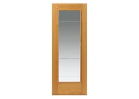 2040mm x 826mm x 40mm  Oak Medina Glazed - Prefinished Door