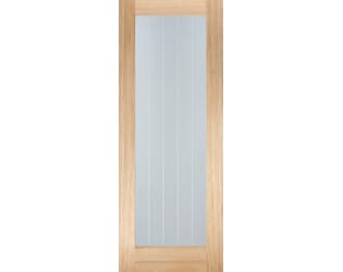 Mexicano Oak Pattern 10 - Clear Glass Fire Doors by LPD