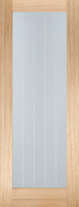 Mexicano Oak Pattern 10 Clear Glass Internal Door Set by LPD
