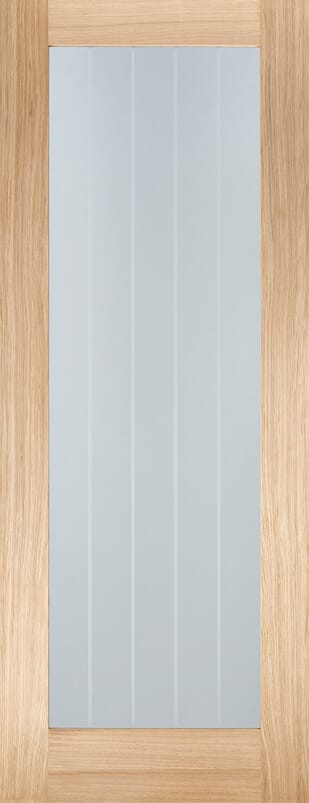 Mexicano Oak Pattern 10 Clear Glass Internal Door Set by LPD