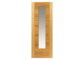 2040mm x 826mm x 40mm  Mistral Oak Glazed - Prefinished Door