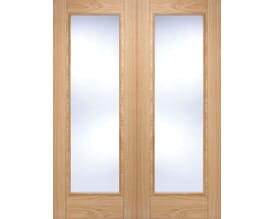 Vancouver Pattern 10 Oak Rebated Pair Internal Doors