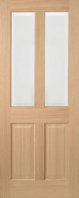 Richmond Oak Clear Bevelled Glass Internal Door Set