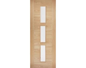 Sofia Oak 3L - Clear Glass Prefinished Internal Doors