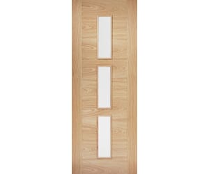 Sofia Oak 3L - Clear Glass Prefinished Internal Doors