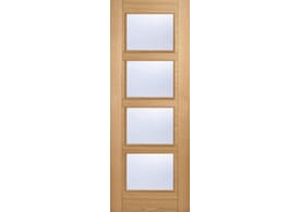726 x 2040x44mm Vancouver Oak 4L - Clear Prefinished Door