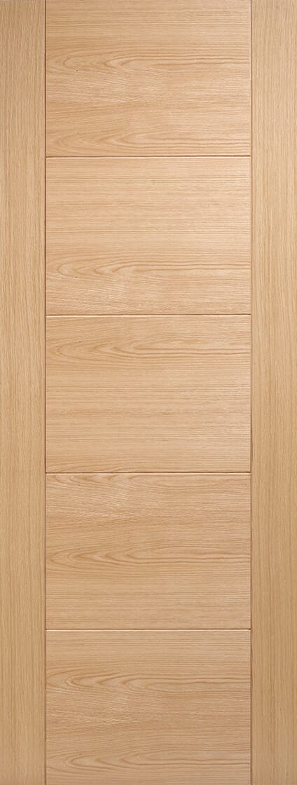 626 x 2040 x 44mm Vancouver 5P Oak - Pre-Finished Fire Door at Vivid Doors