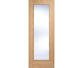 726 x 2040x40mm Vancouver Pattern 10 Oak - Clear Prefinished Door