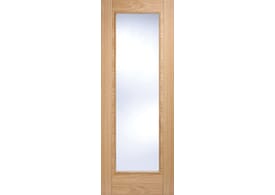 826 x 2040x40mm Vancouver Pattern 10 Oak - Clear Prefinished Door